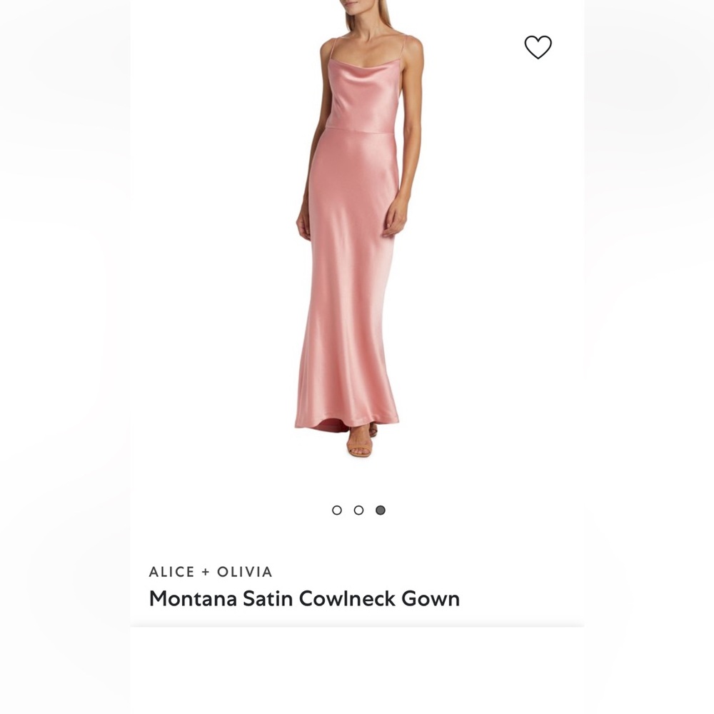 Alice + Olivia Blush Satin Dress